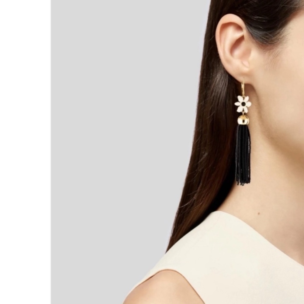 KATE SPADE • Lovely Lillies Tassel Boho Earrings - Picture 4 of 6